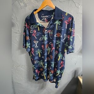 Chubbies Men's Navy Tropical Print Shirt